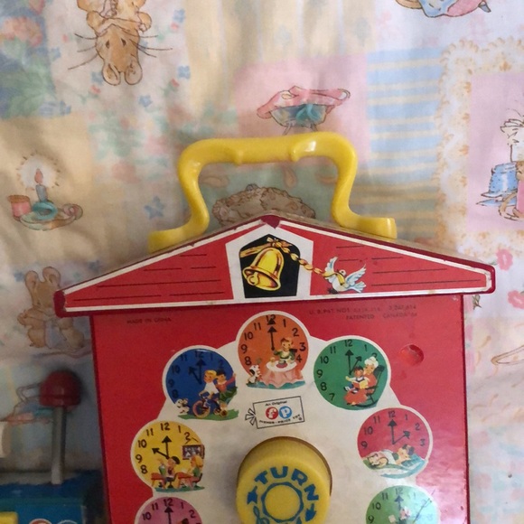Vintage (2) Fisher-Price Music Box Teach Time Clock & Radio - Both WORK GREAT! - Picture 5 of 13